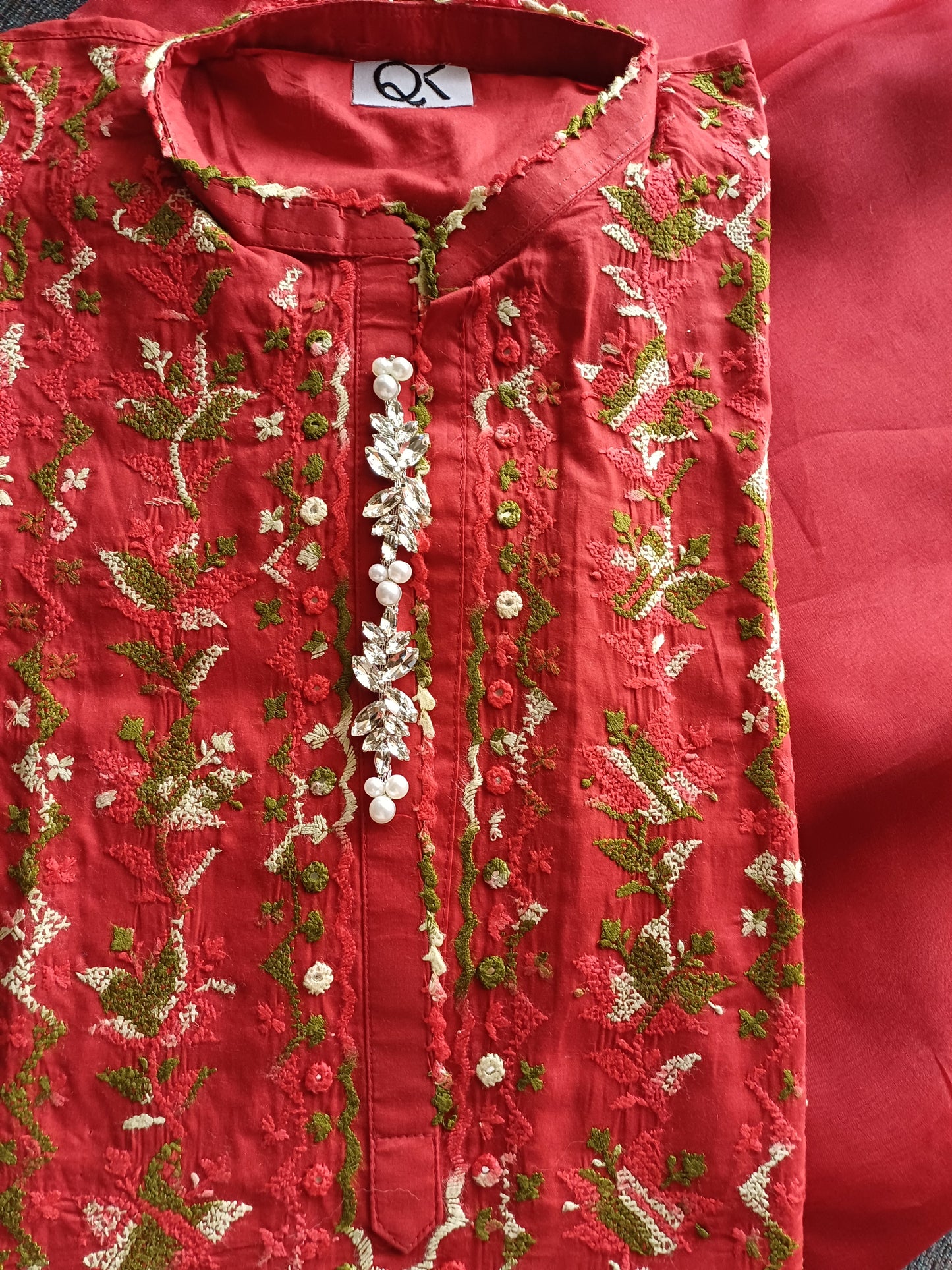 Gulaal – Red Cross Stitch & Tarkashi Kurta
