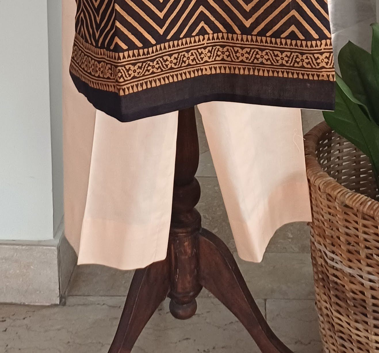 Abru Peach – Solid Powder Peach Lawn Palazzo