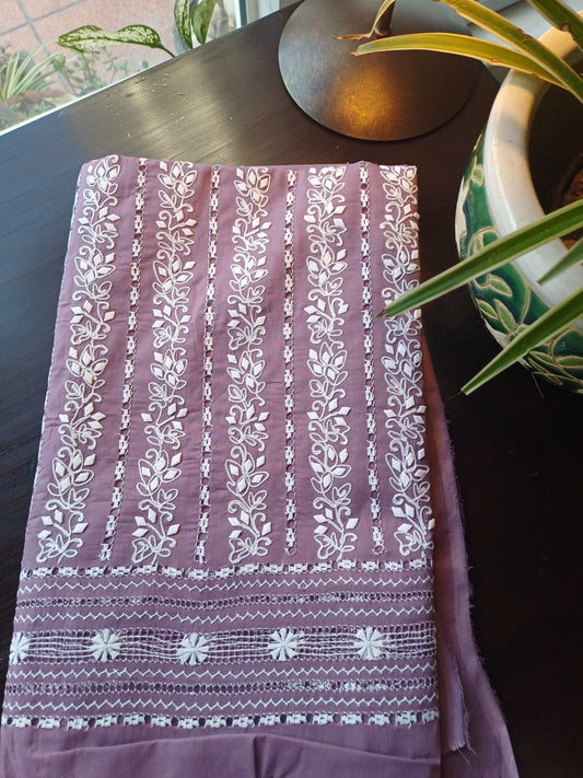 Zari Gul – Purple Kurta Fabric with Diamond Tukri & Tarkashi